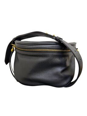 Hobo Black Leather Juno Crossbody Belt Bag With Adjustable Strap